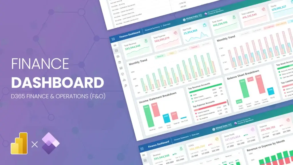 Finance Dashboard for d365 Finance and operations (F&O)